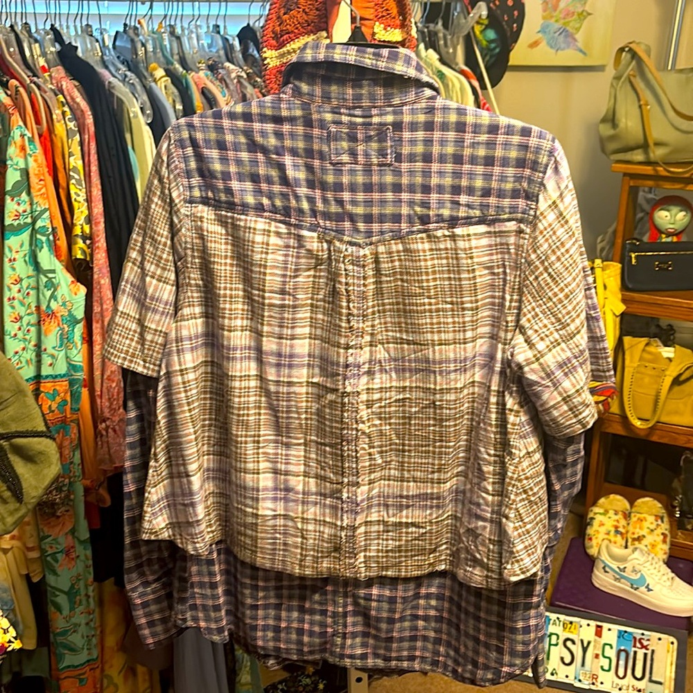 Free People | NWT We The Free Layer It Up Plaid Top Sz XS - Picture 11 of 12